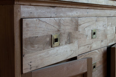 Close-up of wooden door