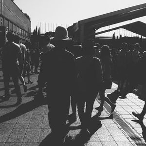 Woman standing in city