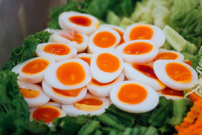 Close-up of salad served in bowl