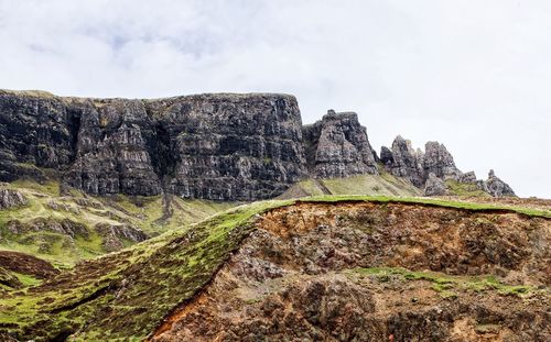 Scenic view of rock formations against sky