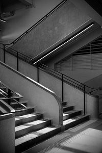 Low angle view of escalator