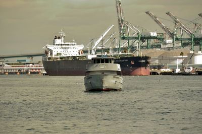 Boats in harbor