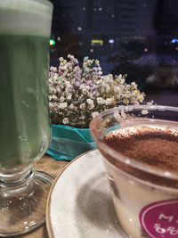 Close-up of coffee on table