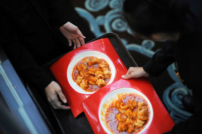 Meal served in plate