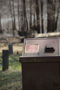 Close-up of mailbox