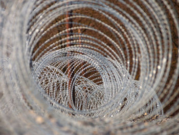 Full frame shot of spiral metal