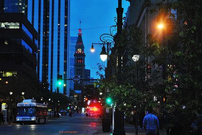 City street at night