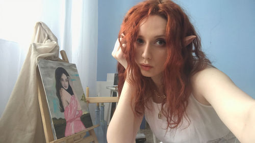 Portrait of beautiful young woman