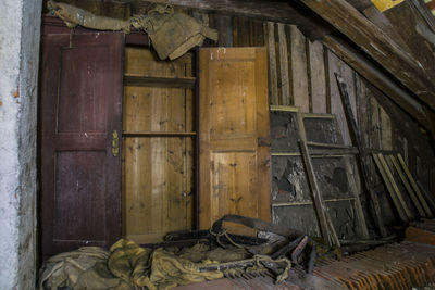 Close-up of old wooden wall