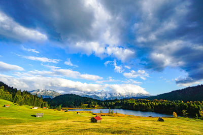 Scenic view of landscape against sky