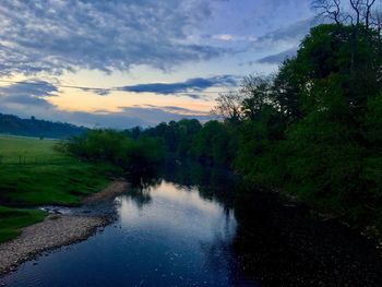 Scenic view of river against sky