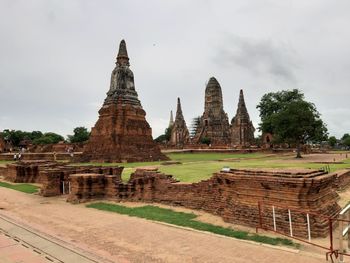 Old temple building against sky