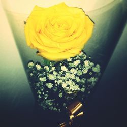 Close-up of yellow rose bouquet