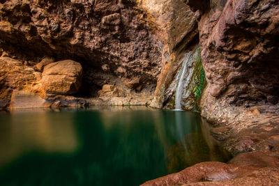 Scenic view of waterfall