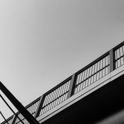 Low angle view of bridge against clear sky