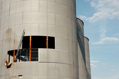 Low angle view of modern building against sky