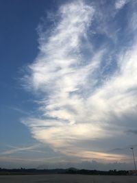 Low angle view of sky over land