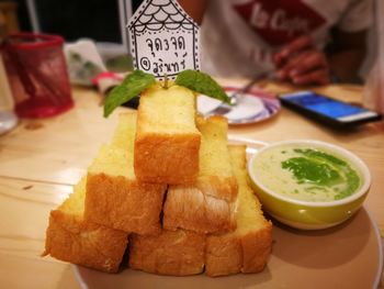 Close-up of food in plate