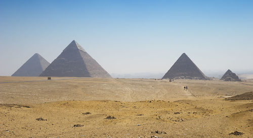 Panoramic view of ancients pyramids in egypt