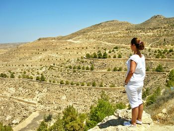 Man standing on hill