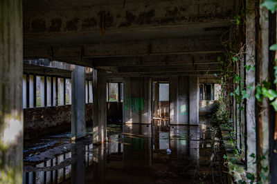 Interior of abandoned building