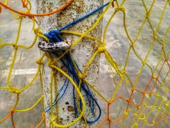 Close-up of fishing net