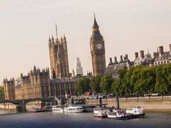 View of parliament building against clear sky