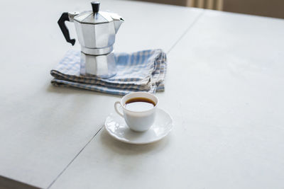 Close-up of coffee on table