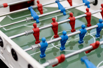 Close-up of foosball