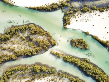 High angle view of lake