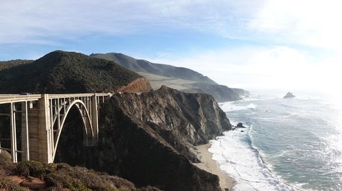 View of bridge over river