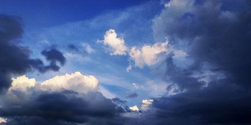 Low angle view of clouds in sky