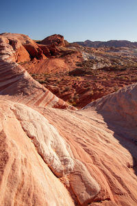 Fire wave. scenic view of mountains against sky