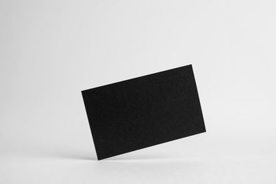 High angle view of empty paper against white background