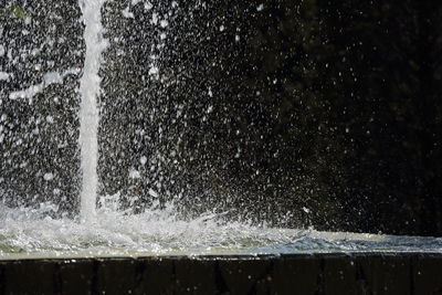 Water splashing in fountain