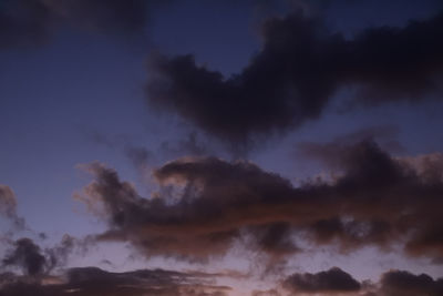 Low angle view of sky at night