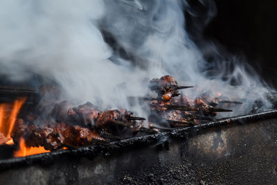 Close-up of bonfire