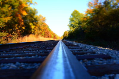 Surface level of railroad track