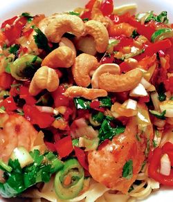 Close-up of vegetables in plate