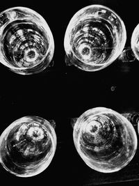 Close-up of bubbles on glass