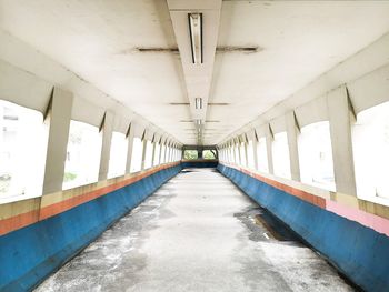 Empty corridor in building