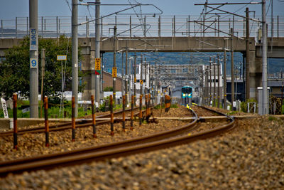 Railroad mirage in summer