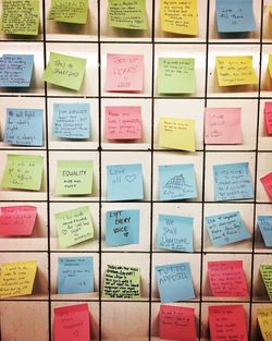 Multi colored pencils in row