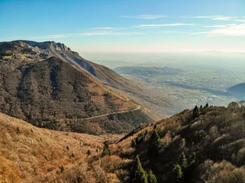 High angle view of landscape against sky