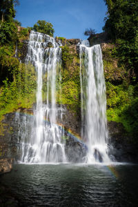 Scenic view of waterfall