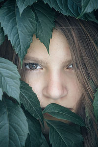 Close-up portrait of a woman