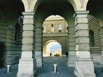Archway in historic building