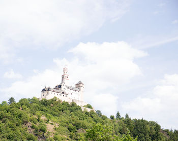 Low angle view of traditional building against sky