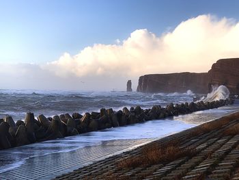 Panoramic view of sea against sky