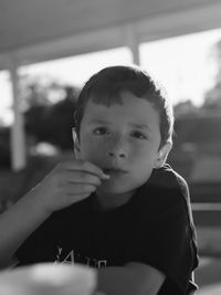 Close-up portrait of boy